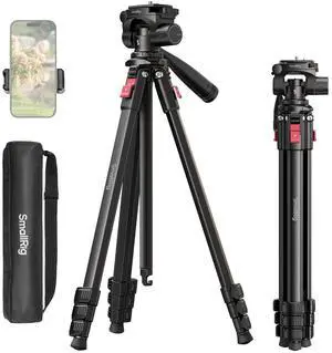 SmallRig Aluminum Camera Tripod Stand AP-30, 67.7" Travel Tripod with Phone Clip & Carry Bag, Portable Tripods with Quick-Flip Lock Legs, for Live Streaming and Vlogging, Max Load 11lb SmallRig Aluminum Camera Tripod Stand AP-30, 67.7" Travel Tripod with Phone Clip & Carry Bag, Portable Tripods with Quick-Flip Lock Legs, for Live Streaming and Vlogging, Max Load 11lb