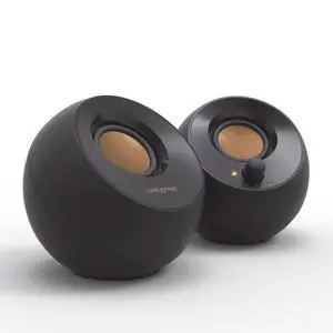 Creative Pebble USB Power Supply with Active Speaker 4.4 W Powerful Output 45 Upward Driver Heavy Bass Passive Drivers , blk Creative Pebble USB Power Supply with Active Speaker 4.4 W Powerful Output 45 Upward Driver Heavy Bass Passive Drivers , blk