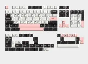 Ussixchare Pink Dye-sub Keycaps, 163 Keys Cherry Profile, Double Shot Keycaps Set, Custom Key caps for MX Switches Mechanical Keyboard(Olivia) Ussixchare Pink Dye-sub Keycaps, 163 Keys Cherry Profile, Double Shot Keycaps Set, Custom Key caps for MX Switches Mechanical Keyboard(Olivia)