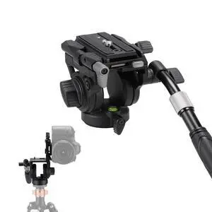 Cayer F6 Vertical Video Fluid Head 360 Pan Tilt for Tripod Cayer F6 Vertical Video Fluid Head 360 Pan Tilt for Tripod