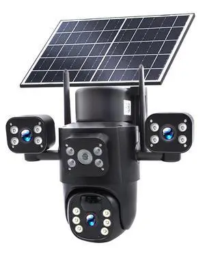 GUDFIDELIO 3 Lense Outdoor Wireless Solar Security Camera for Home Yard GUDFIDELIO 3 Lense Outdoor Wireless Solar Security Camera for Home Yard