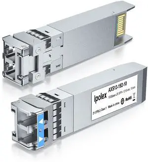 ipolex SFP+ 10GBase LR Singlemode Module, 10G SFP LC 1310nm Fiber Optic Transceiver for Cisco SFP-10G-LR, Ubiquiti UniFi UF-SM-10G, Meraki MA-SFP-10GB-LR, Netgear, Mikrotik and More, up to 10KM, 2 ipolex SFP+ 10GBase LR Singlemode Module, 10G SFP LC 1310nm Fiber Optic Transceiver for Cisco SFP-10G-LR, Ubiquiti UniFi UF-SM-10G, Meraki MA-SFP-10GB-LR, Netgear, Mikrotik and More, up to 10KM, 2