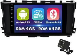 9 Inch IPS Touchscreen Android 13 Car Stereo for Nissan Altima 2014-2018 with Wireless CarPlay & Android Auto 4+64GB Car Radio, Support GPS, WiFi 6, Bluetooth,5.4, FM, Backup Camera, SWC, USB 9 Inch IPS Touchscreen Android 13 Car Stereo for Nissan Altima 2014-2018 with Wireless CarPlay & Android Auto 4+64GB Car Radio, Support GPS, WiFi 6, Bluetooth,5.4, FM, Backup Camera, SWC, USB