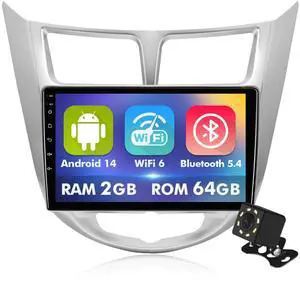 4Core+64GB 9 Inch IPS Touchscreen Android 14 Car Stereo for Hyundai Accent Verna Solaris 2010-2016 with Wireless CarPlay & Android Auto Car Radio, Support WiFi 6, Bluetooth,5.4, Backup Camera, 4Core+64GB 9 Inch IPS Touchscreen Android 14 Car Stereo for Hyundai Accent Verna Solaris 2010-2016 with Wireless CarPlay & Android Auto Car Radio, Support WiFi 6, Bluetooth,5.4, Backup Camera,