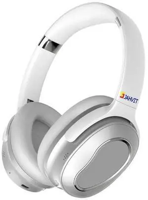 JAHVIT Active Noise Cancelling Wireless Headset. Hi-Fi Deep Bass, 40mm Stereo ANC to 32dB, Silver (Silver) JAHVIT Active Noise Cancelling Wireless Headset. Hi-Fi Deep Bass, 40mm Stereo ANC to 32dB, Silver (Silver)