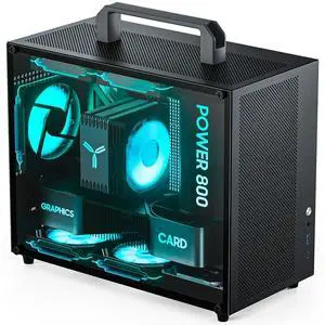 Micro ATX Case Mini PC Computer Matx Case Optimized Airflow Rear Cable Management Supports Full-Sized GPUs 240mm Liquid Cooler Detachable Carrying Handle Tempered Glass Black Micro ATX Case Mini PC Computer Matx Case Optimized Airflow Rear Cable Management Supports Full-Sized GPUs 240mm Liquid Cooler Detachable Carrying Handle Tempered Glass Black