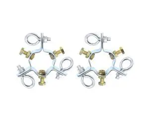 Adjustable 3 Way Antenna Masts Guy Wire Clamp, Guy Wires Mast Ring, Fits 2-1/4" Antenna Masts - 2 Pcs Adjustable 3 Way Antenna Masts Guy Wire Clamp, Guy Wires Mast Ring, Fits 2-1/4" Antenna Masts - 2 Pcs