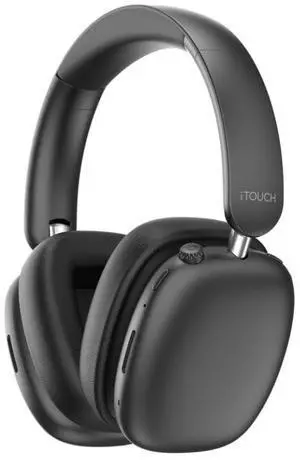 iTouch Pulse Vibe PRO Wireless Over-Ear Bluetooth Headphones with Active Noise Cancellation, 63H Playtime, 40mm Drivers, Dual Device Pairing, Foldable, USB-C Charging, AUX Wired Mode (Black) iTouch Pulse Vibe PRO Wireless Over-Ear Bluetooth Headphones with Active Noise Cancellation, 63H Playtime, 40mm Drivers, Dual Device Pairing, Foldable, USB-C Charging, AUX Wired Mode (Black)