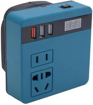 120W Portable Power Inverter 18-21V DC to 220V AC Converter for Power Tools and Car Use with Voltage Display 120W Portable Power Inverter 18-21V DC to 220V AC Converter for Power Tools and Car Use with Voltage Display