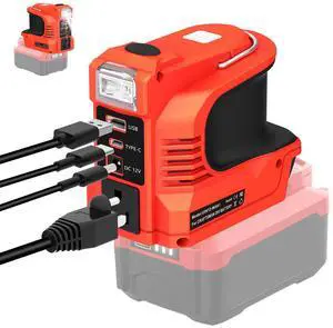 Power Inverter for Craftsman 20V Battery,220W Portable Power Supply Inverter DC 20V to AC 120V for Craftsman V20 Battery with USB&Type-C&AC Outlet&LED Light Power Inverter for Craftsman 20V Battery,220W Portable Power Supply Inverter DC 20V to AC 120V for Craftsman V20 Battery with USB&Type-C&AC Outlet&LED Light
