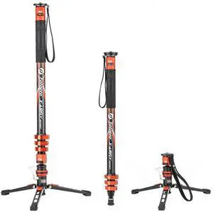 Fotopro X-AIRFLY Mono 3K Carbon Fiber Monopod 73", 32mm Large-Diameter, Foot Pedal Unlock, 22lbs Load, Flip Lock, Travel Monopod for DSLR Mirrorless Sony a7 Canon R5 Wildlife Vlog, Orange Fotopro X-AIRFLY Mono 3K Carbon Fiber Monopod 73", 32mm Large-Diameter, Foot Pedal Unlock, 22lbs Load, Flip Lock, Travel Monopod for DSLR Mirrorless Sony a7 Canon R5 Wildlife Vlog, Orange
