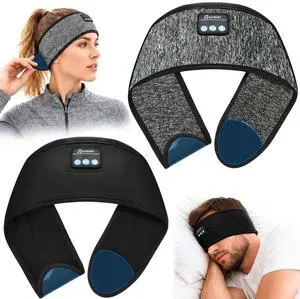 ZRUHIG 2-Pack Sleeping Headphones, Bluetooth 5.4 Headband Headphones with Ultra-Thin Earbuds, Adjustable Magic Tape Fit, Breathable Soft Fabric for Sleepers, Men Women Travel Yoga Running ZRUHIG 2-Pack Sleeping Headphones, Bluetooth 5.4 Headband Headphones with Ultra-Thin Earbuds, Adjustable Magic Tape Fit, Breathable Soft Fabric for Sleepers, Men Women Travel Yoga Running