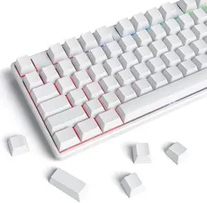 Guffercty kred Blank Keycaps Thick PBT Cherry Profile, 129 Keys Minimalist White Keycap Set with 7U Spacebar for Mechanical Keyboard(Blank White) Guffercty kred Blank Keycaps Thick PBT Cherry Profile, 129 Keys Minimalist White Keycap Set with 7U Spacebar for Mechanical Keyboard(Blank White)