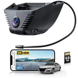 Custom Fit 4K Front Dash Cam for Honda Accord 2023 2024 2025 Hybrid LX Sport EX Touring EX-L,OEM Look Dashcam for Accord, UHD 2160P Video, WiFi&APP, Loop Recording/G-Sensor, Plug&Play, 64GB Card Custom Fit 4K Front Dash Cam for Honda Accord 2023 2024 2025 Hybrid LX Sport EX Touring EX-L,OEM Look Dashcam for Accord, UHD 2160P Video, WiFi&APP, Loop Recording/G-Sensor, Plug&Play, 64GB Card