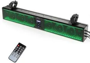 KEMIMOTO Sound bar 8 Speakers 32 inch Heavy-Duty Metal ATV UTV Soundbar, Bluetooth Waterproof RGB Light, SXS Sound Bar for Golf Cart 1.25-2 inch Roll Bar Compatible with Can-Am RZR Ranger Rhino Zforce KEMIMOTO Sound bar 8 Speakers 32 inch Heavy-Duty Metal ATV UTV Soundbar, Bluetooth Waterproof RGB Light, SXS Sound Bar for Golf Cart 1.25-2 inch Roll Bar Compatible with Can-Am RZR Ranger Rhino Zforce
