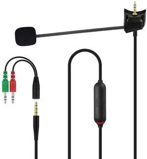 QC45 Boom Microphone Cable, Detachable QC45 Boom Mic Cable 2.5mm to 3.5mm with Inline Mute Switch, Only Compatible with Bose Quiet Comfort 45 Headphone for PC, Laptop, Xbox One, PS4, PS5 Controller QC45 Boom Microphone Cable, Detachable QC45 Boom Mic Cable 2.5mm to 3.5mm with Inline Mute Switch, Only Compatible with Bose Quiet Comfort 45 Headphone for PC, Laptop, Xbox One, PS4, PS5 Controller