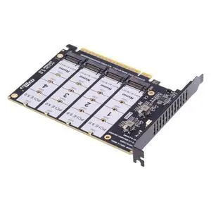 CY Card 4X NVME M.2 NGFF SSD to Detachable Bifurcation PCIE Express 5.0 Gen5 Gen4 X16 Raid Card VROC Raid0 Hyper Adapter CY Card 4X NVME M.2 NGFF SSD to Detachable Bifurcation PCIE Express 5.0 Gen5 Gen4 X16 Raid Card VROC Raid0 Hyper Adapter