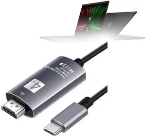BoxWave Cable Compatible with Razer Blade 14 (2021) - SmartDisplay Cable - USB Type-C to HDMI (6 ft), USB C/HDMI Cable - Jet Black BoxWave Cable Compatible with Razer Blade 14 (2021) - SmartDisplay Cable - USB Type-C to HDMI (6 ft), USB C/HDMI Cable - Jet Black