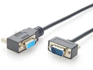 Plinkwirekb Right Angled Low Profile HD15 VGA Male to Female Extension Cable Panel Mount Compact SVGA Monitor Cable 1080P Full HD for Industrial PCs, Projector, Laptop (Right, 2M/6.6FT) Plinkwirekb Right Angled Low Profile HD15 VGA Male to Female Extension Cable Panel Mount Compact SVGA Monitor Cable 1080P Full HD for Industrial PCs, Projector, Laptop (Right, 2M/6.6FT)