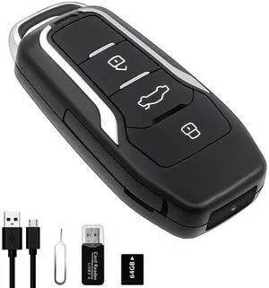 Kiewn 64GB Spy Camera Car Key,360 Minutes Battery Life, Mini Nanny Cam Hidden Camera,Small Hidden Camera with HD 1080P,Surveillance & Security Spy Hidden Cameras Kiewn 64GB Spy Camera Car Key,360 Minutes Battery Life, Mini Nanny Cam Hidden Camera,Small Hidden Camera with HD 1080P,Surveillance & Security Spy Hidden Cameras
