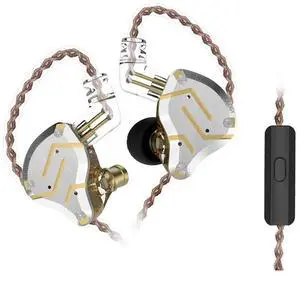 Five Driver Headphones,KZ ZS10 PRO High Fidelity Noise-Isolating Earbuds/Earphones with Detachable Cable 2Pin 0.75mm (with MIC, Glare Gold) Five Driver Headphones,KZ ZS10 PRO High Fidelity Noise-Isolating Earbuds/Earphones with Detachable Cable 2Pin 0.75mm (with MIC, Glare Gold)