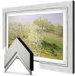 Contemporary Silver 65" Premiere Deco TV Frame - Compatible ONLY with Samsung The Frame TV and Pro TVs (Fits 2021-2026, LS03A, LS03B,LS03C,LS03D,LS03FA,LS03FW) Contemporary Silver 65" Premiere Deco TV Frame - Compatible ONLY with Samsung The Frame TV and Pro TVs (Fits 2021-2026, LS03A, LS03B,LS03C,LS03D,LS03FA,LS03FW)