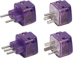 NEW! 4 Pieces AMERICA TRAVEL ADAPTER Pack for SOUTH and N. AMERICA; ARGENTINA CHILE PERU BOLIVIA URUGUAY COSTA RICA COLOMBIA USA MEXICO CANADA / WITH DUAL PLUG-IN PORTS AND BUILT-IN SURGE PROTECTORS NEW! 4 Pieces AMERICA TRAVEL ADAPTER Pack for SOUTH and N. AMERICA; ARGENTINA CHILE PERU BOLIVIA URUGUAY COSTA RICA COLOMBIA USA MEXICO CANADA / WITH DUAL PLUG-IN PORTS AND BUILT-IN SURGE PROTECTORS