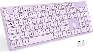USB Wired Keyboard for window,Comfortable Quiet Chocolate Keys, Durable Ultra-Slim Wired Computer Keyboard(QWERTY) for PC, Windows 11/10/8/7/XP/Vista KB1430 (KB435 Purple, Wired Keyboard For Windows) USB Wired Keyboard for window,Comfortable Quiet Chocolate Keys, Durable Ultra-Slim Wired Computer Keyboard(QWERTY) for PC, Windows 11/10/8/7/XP/Vista KB1430 (KB435 Purple, Wired Keyboard For Windows)