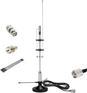25-3000MHz Desktop Police Scanner Antenna Magnetic Base, 2m 70cm Vehicle Mobile HF VHF UHF GMRS Radio Antennas for Scanners Radio, with 16.4ft Cable BNC/SMA/SO239/ VHF UHF Ground Plane 25-3000MHz Desktop Police Scanner Antenna Magnetic Base, 2m 70cm Vehicle Mobile HF VHF UHF GMRS Radio Antennas for Scanners Radio, with 16.4ft Cable BNC/SMA/SO239/ VHF UHF Ground Plane