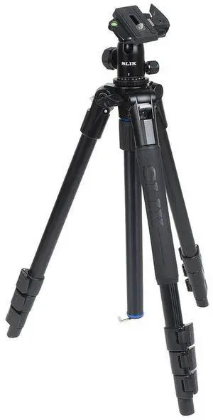 SLIK PRO AL-324-BH4 Aluminum Tripod Kit w/SBH-400 Ball Head 55" Tall (613-360) - Rapid Flip Mechanism - Folds Down to 20", Weighs 3.4lbs, Supports 8.8lbs SLIK PRO AL-324-BH4 Aluminum Tripod Kit w/SBH-400 Ball Head 55" Tall (613-360) - Rapid Flip Mechanism - Folds Down to 20", Weighs 3.4lbs, Supports 8.8lbs
