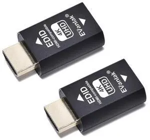 EVanlak 3rd Generrtion Hdmi Edid Emulator Passthrough Eliminated Emulator Adapter Work with Mac Thunderbolt to HDMI Switches/Extender/AV Receiver/Video Splitters 4k- 3840x2160@60Hz-2pack EVanlak 3rd Generrtion Hdmi Edid Emulator Passthrough Eliminated Emulator Adapter Work with Mac Thunderbolt to HDMI Switches/Extender/AV Receiver/Video Splitters 4k- 3840x2160@60Hz-2pack