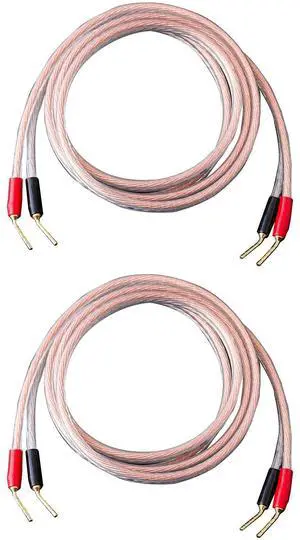 JORZOR 2 Pack Pin Type Plug to Pin Type Plug Speaker CableAudiophile 14 AWG OFC Speaker Wire (3M(10FT), 2 pin to 2 pin) JORZOR 2 Pack Pin Type Plug to Pin Type Plug Speaker CableAudiophile 14 AWG OFC Speaker Wire (3M(10FT), 2 pin to 2 pin)