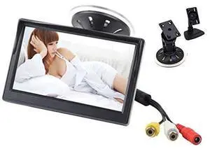 EKYLIN Car Monitor, 5" Wide Input Truck/in-Car LCD Screen, Dual Mounting Bracket, 2 RCA Channel for Backup Camera/Rear View/DVD/Media Player EKYLIN Car Monitor, 5" Wide Input Truck/in-Car LCD Screen, Dual Mounting Bracket, 2 RCA Channel for Backup Camera/Rear View/DVD/Media Player