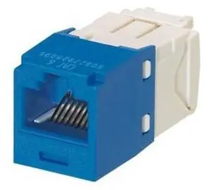 Panduit CJ688TGBU Mini-Com TX6 Plus Giga-Channel Cat6 Jack, Blue, Box of 50 Panduit CJ688TGBU Mini-Com TX6 Plus Giga-Channel Cat6 Jack, Blue, Box of 50