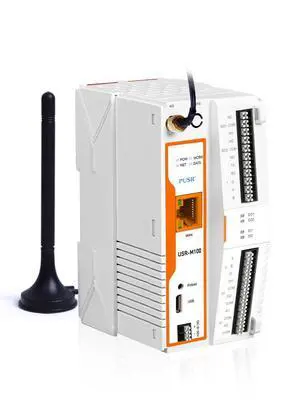 PUSR Industrial Remote IO Gateway Cellular Network LTE Cat4 with Edge Computing Modbus rtu to TCP MQTT USR-M100-EAU PUSR Industrial Remote IO Gateway Cellular Network LTE Cat4 with Edge Computing Modbus rtu to TCP MQTT USR-M100-EAU