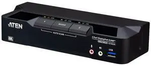 ATEN CS1922A 2-Port USB 3.0 8K DisplayPort KVM Switch, Control 2 Computers with 1 Monitor, Keyboard, Mouse, 8K@60Hz, 4K@120Hz, HotKey, Push Button, Remote Port or RS-232 Switching, Cables Included ATEN CS1922A 2-Port USB 3.0 8K DisplayPort KVM Switch, Control 2 Computers with 1 Monitor, Keyboard, Mouse, 8K@60Hz, 4K@120Hz, HotKey, Push Button, Remote Port or RS-232 Switching, Cables Included