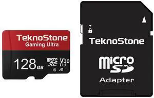 TEKNOSTONE 128GB Gaming MicroSDXC TF Memory Card with Adapter 1 Pack TEKNOSTONE 128GB Gaming MicroSDXC TF Memory Card with Adapter 1 Pack
