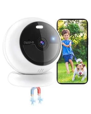 Noorio Security Cameras Wireless Outdoor Magnetic, 1080P Battery Powered Indoor Cameras for Home Security, Smart Motion Detection Outdoor Pet Dog Camera, Free Local Storage MagCam, 2.4G WiFi, B Noorio Security Cameras Wireless Outdoor Magnetic, 1080P Battery Powered Indoor Cameras for Home Security, Smart Motion Detection Outdoor Pet Dog Camera, Free Local Storage MagCam, 2.4G WiFi, B