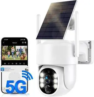 JCMNETE Solar Security Cameras Wireless Outdoor, 5G/2.4GHz WiFi Outdoor Security Camera for Home Security, Solar Powered Security Camera, Human Detection, Color Night Vision 1-Pack JCMNETE Solar Security Cameras Wireless Outdoor, 5G/2.4GHz WiFi Outdoor Security Camera for Home Security, Solar Powered Security Camera, Human Detection, Color Night Vision 1-Pack