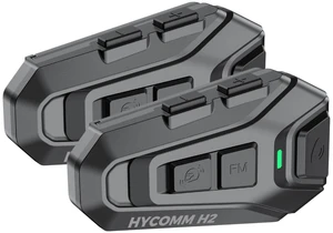 HYCOMM H2 Motorcycle Bluetooth Headset, 2-Way Helmet Intercom with One-Click Pairing, 35H Battery, IP67 Waterproof, Noise Cancelling, FM Radio, 2 Pack HYCOMM H2 Motorcycle Bluetooth Headset, 2-Way Helmet Intercom with One-Click Pairing, 35H Battery, IP67 Waterproof, Noise Cancelling, FM Radio, 2 Pack