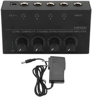 DAUERHAFT Professional 4-Channel Ultra Low Noise Headphone Amplifier Multi-Channel Splitter US Plug 100-240V Power Adapter ha400 headphone amplifier Amplificadores DAUERHAFT Professional 4-Channel Ultra Low Noise Headphone Amplifier Multi-Channel Splitter US Plug 100-240V Power Adapter ha400 headphone amplifier Amplificadores