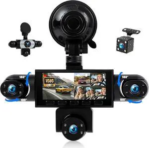 5 Channel Dash Cam 360Wide Angle Dash Camera for Cars 1080P with Loop Recording Night Vision Reversing Help 3.16-inch Dash Cam Front and Rear 5 Channel Dash Cam 360Wide Angle Dash Camera for Cars 1080P with Loop Recording Night Vision Reversing Help 3.16-inch Dash Cam Front and Rear