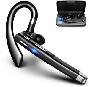 Hsility Bluetooth Headset for Work 500Hrs Standby Time with Charging Case 270 Degrees Rotatable Microphone with LED for Truck Driver Bussiness and Travel Hsility Bluetooth Headset for Work 500Hrs Standby Time with Charging Case 270 Degrees Rotatable Microphone with LED for Truck Driver Bussiness and Travel