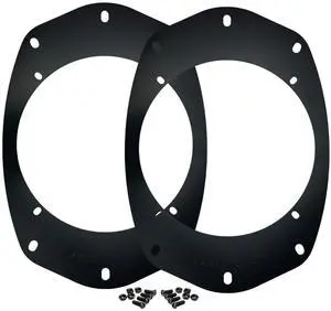 MENACE AUDIO Metal 6x9 to 6.5 Speaker Adapter Plates - Heavy Duty Universal Car Speaker Mounting Brackets for Installing 6.5" Speakers in 6"x9" or 6"x8" Openings - 1 Pair MENACE AUDIO Metal 6x9 to 6.5 Speaker Adapter Plates - Heavy Duty Universal Car Speaker Mounting Brackets for Installing 6.5" Speakers in 6"x9" or 6"x8" Openings - 1 Pair