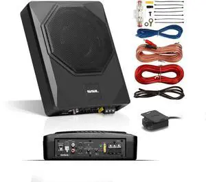 Sound Storm Laboratories US8K 8 Inch Under Seat Powered Car Audio Subwoofer - 800 Watts Max, Low Profile, Built in Amplifier, for Truck, Boxes and Enclosures, Remote Subwoofer Control Sound Storm Laboratories US8K 8 Inch Under Seat Powered Car Audio Subwoofer - 800 Watts Max, Low Profile, Built in Amplifier, for Truck, Boxes and Enclosures, Remote Subwoofer Control
