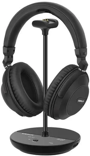 SIMOLIO 737D Wireless Headphones for TV Watching, Volume Boosted Dual Headphones for Seniors, No Delay, Tone & Balance Control, 100ft Long Range SIMOLIO 737D Wireless Headphones for TV Watching, Volume Boosted Dual Headphones for Seniors, No Delay, Tone & Balance Control, 100ft Long Range