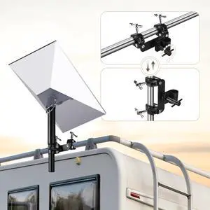 Gen 3 Starlink Mount for RV Ladder & Roof Rack, Adjustable with Pipe Adapter for Pole/Roof/Camper/Railing Use, Compatible with Starlink Standard 4/4X/Gen 3 Gen 3 Starlink Mount for RV Ladder & Roof Rack, Adjustable with Pipe Adapter for Pole/Roof/Camper/Railing Use, Compatible with Starlink Standard 4/4X/Gen 3