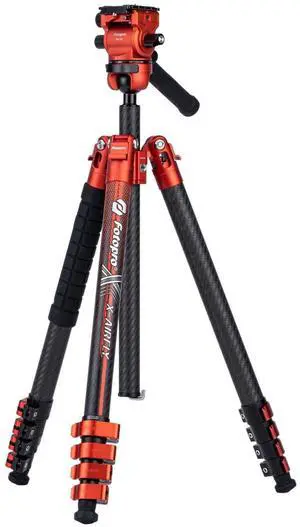 X-AIRFLY Carbon Fiber Tripod: Effortless Photography & Video Capture - Lightweight, Stable, and Expandable to 164cm - Innovative Hydraulic Pan Tilt for Most Terrain #Orange X-AIRFLY Carbon Fiber Tripod: Effortless Photography & Video Capture - Lightweight, Stable, and Expandable to 164cm - Innovative Hydraulic Pan Tilt for Most Terrain #Orange