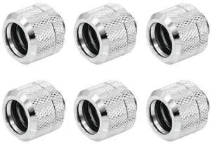 greenDracaena Dracaena.io 6 Pack G1/4" Thread to 16mm Outer Diameter, Hard Tubing Compression Fitting with high Body Design for Computer Water Cooling System, Silver greenDracaena Dracaena.io 6 Pack G1/4" Thread to 16mm Outer Diameter, Hard Tubing Compression Fitting with high Body Design for Computer Water Cooling System, Silver