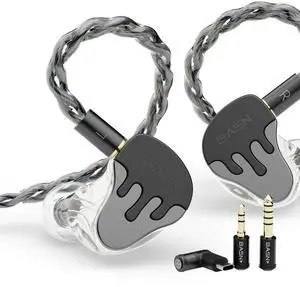 BASN BmasterX USB-C in Ear Audio Monitor, Hybrid 6 Drivers IEM Earphones with Crystal Clear Sound, Detachable Cable Plus Carrying Case Fit Kit for Musician, Stage, Studio (Gunmetal Gray) BASN BmasterX USB-C in Ear Audio Monitor, Hybrid 6 Drivers IEM Earphones with Crystal Clear Sound, Detachable Cable Plus Carrying Case Fit Kit for Musician, Stage, Studio (Gunmetal Gray)